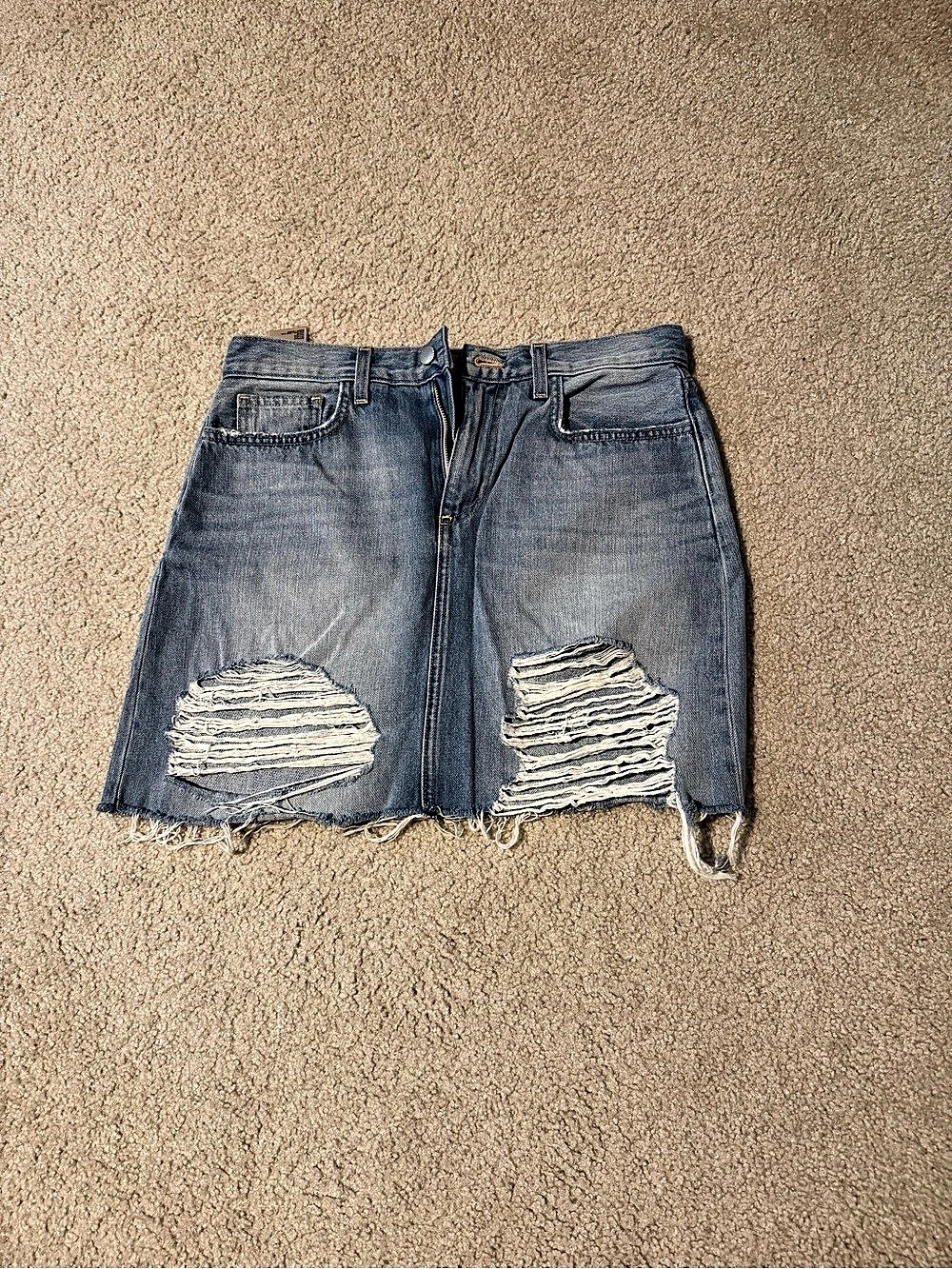 L'AGENCE Jolie Denim Mini Skirt Waist 28